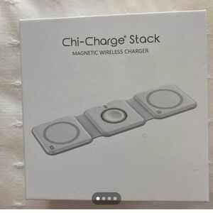 Chi-Charge Stack Magnetic Wireless Charger - White